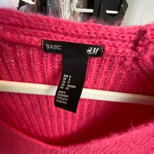 H&M S Pink Sweater